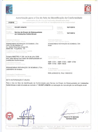 Autorização Selo Estanqueidade